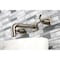 Kingston Brass KS6128BEX Two-Handle Wall Mount Bathroom Faucet, Brushed Nickel KS6128BEX - alternate 3